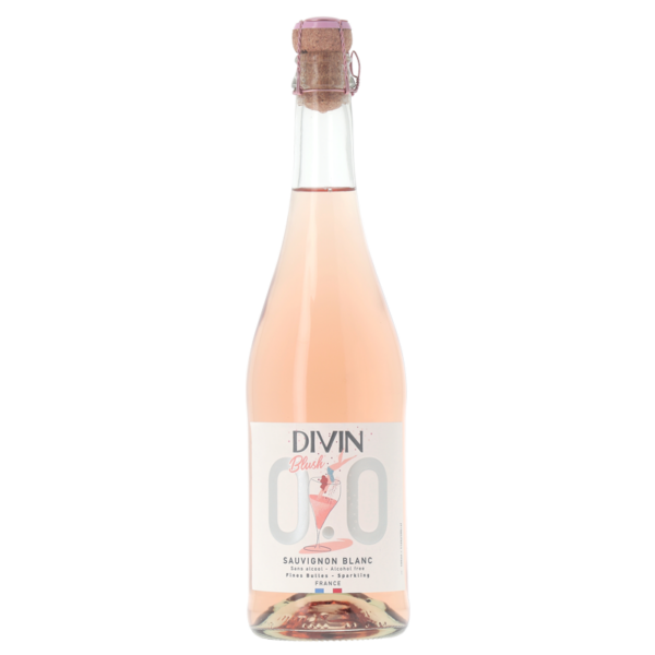 Sauvignon blanc pétillant désalcoolisé blush Divin NoLow